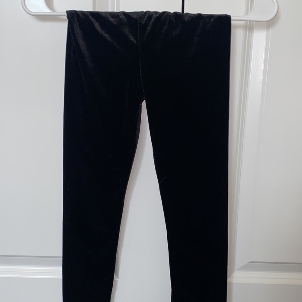 Crewcuts black velvet size 7 leggings